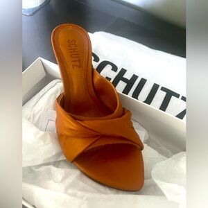 Schutz Lori leather mule sandals